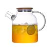 Borosilicate Glass Cold Water Pitcher with Filter and Bamboo Steel Lid