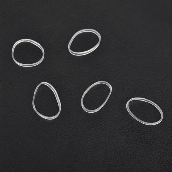 500Pcs Disposable Clear Rubber Band Elastic Bind Tie Hair Ring Ponytail Holder