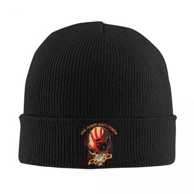 Five Finger Death Punch Metal Rock Band Vintage Knitted Hats Quality Winter Idea Unisex Women Headwear Knitted Caps