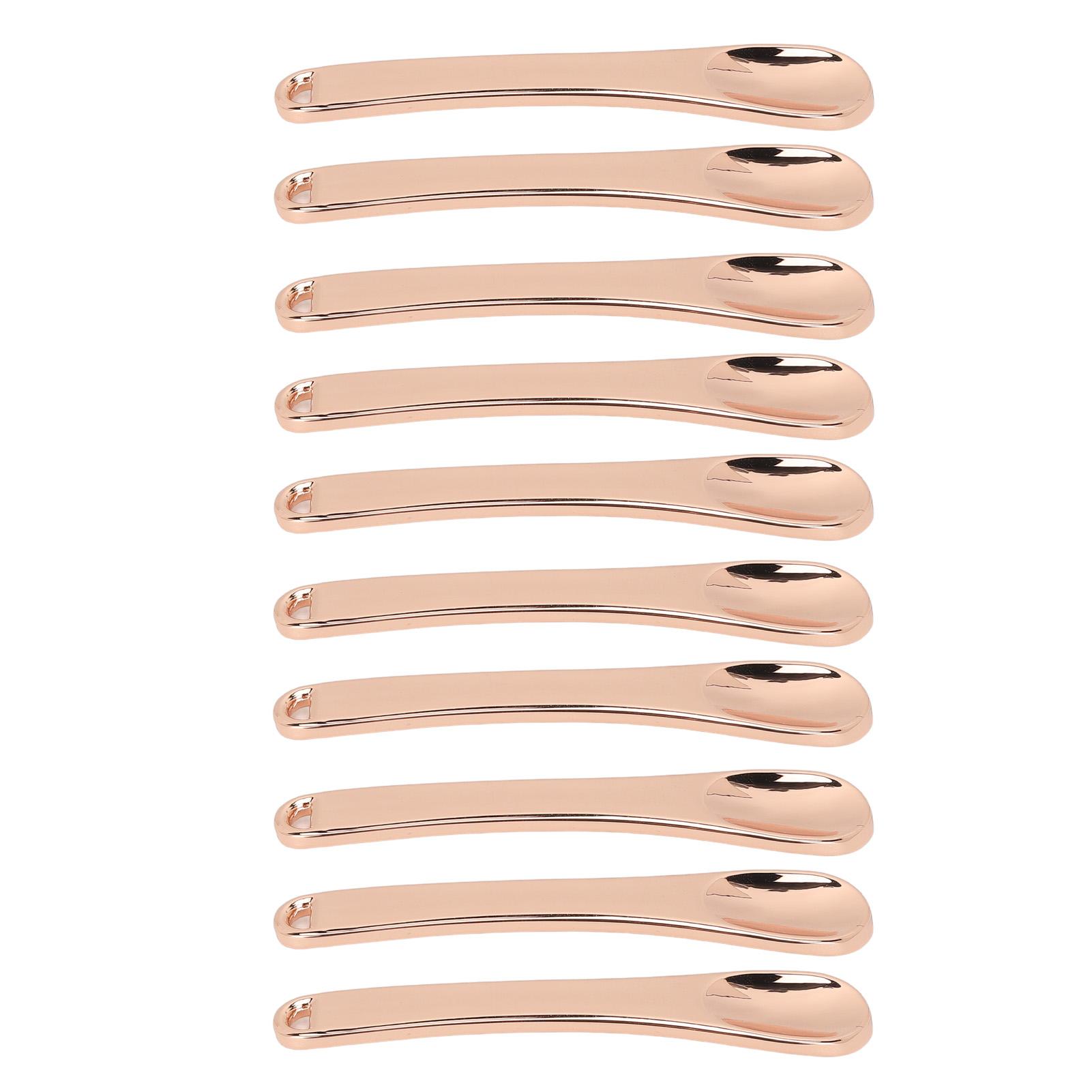 

10 шт. Массажная лопаточка для крема для глаз, портативная металлическая маленькая ложка для макияжа, косметическая маска для лица