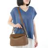 Barcos Stitch Design Leather Shoulder for Men and Perfect for Everyday and Brown 2-Way Bag/Handbag Women, Use, Outings, Travel, Unisex,