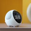 Kids Expression Alarm Clock Digital Timer Voice Control Night Light Adjustable Bell For Student Bedroom Desk Use