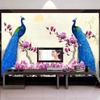 Mural Wallpaper 3d Blue Peacock Oil Painting Living Room Tv Sofa Study Home Decor Classic Wall Papers
