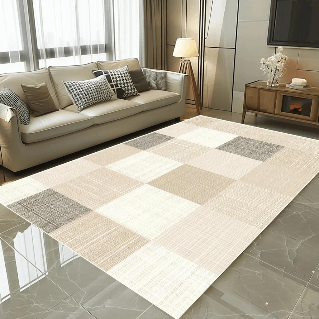 Tappeti Geometrici Stile Nordico per Soggiorno 200x300cm Tappeti per Stanze Grandi Lavabili in Macchina Antiscivolo Tappetino Tatami Europeo