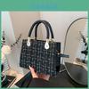 Chic And Trendy Small Square Tote Bag For Women In Stylish Black And White Colors