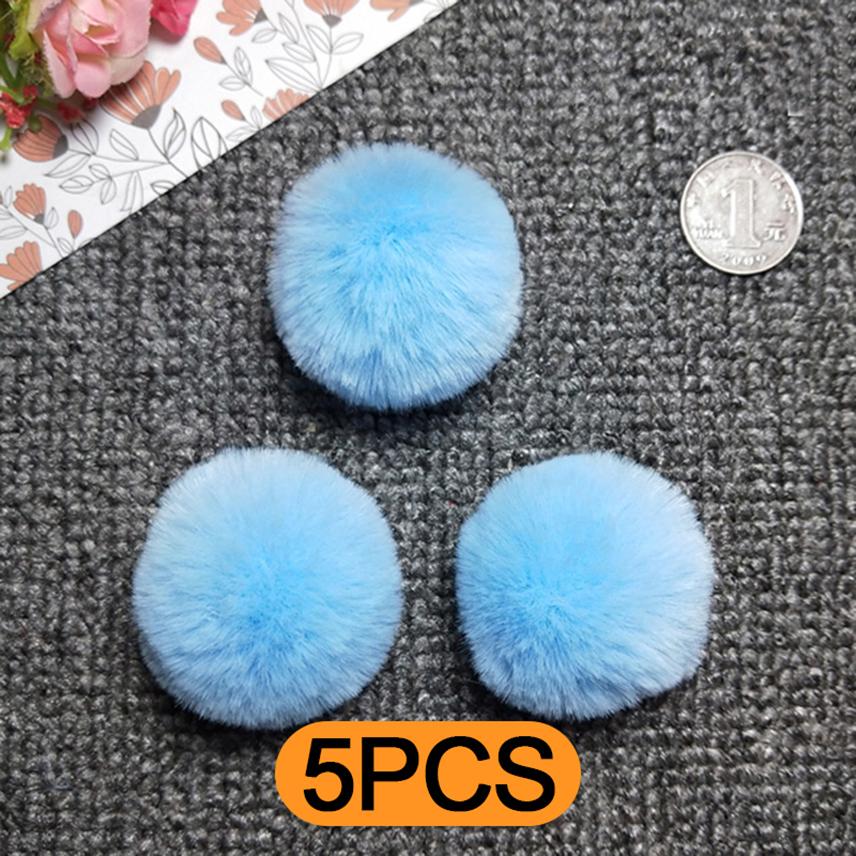5pcs 4cm 5cm Faux Fur Pompom Fluffy Soft Balls DIY Hair Ball Pom Pom for Handicrafts Handmade Sewing Crafts Materials