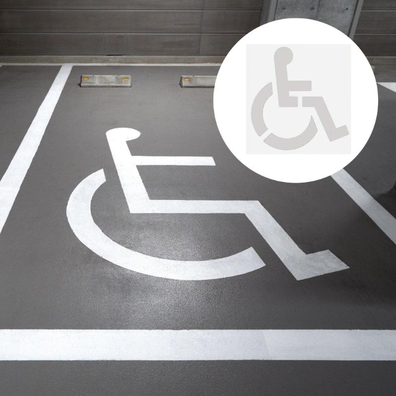 Marcador de Plantilla para Estacionamiento de Discapacitados Plantilla Plegable Flexible para Garaje Plantilla de Estacionamiento Plantilla de Símbolo de Reemplazo