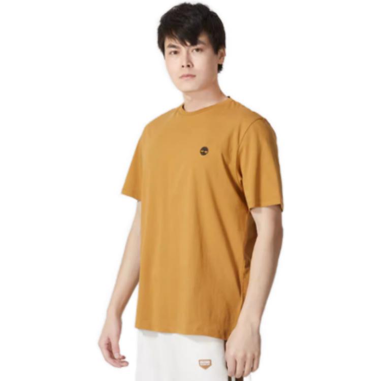 Timberland Solid Color Micro Logo Sports Casual Round Neck Breathable Short Sleeve T-Shirt Men T-Shirts A6DKUP47