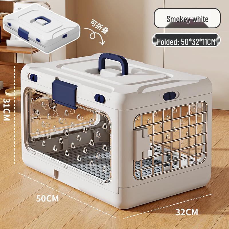 

Compact Folding Pet Carrier: Portable, Breathable Travel Box for Cats 50*32*11cm [Foldable]