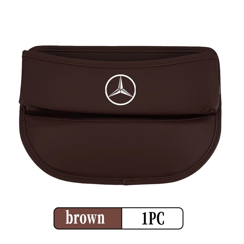 AABCR1 For Benz Car Seat Gap Storage Box Leather Storage Pocket Keys Card Phone Holder Accessories AMG Exclusive W204 W222 W205 W203