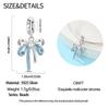 Charms Original Copper Blue Bow Pendant Beads Fit Bracelet Diy Fine Gift Women Delicate Jewelry Accessory