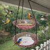 Transparent Bird Bathtub Flower Shaped Hummingbird Feeder Bird Food Container  Patio