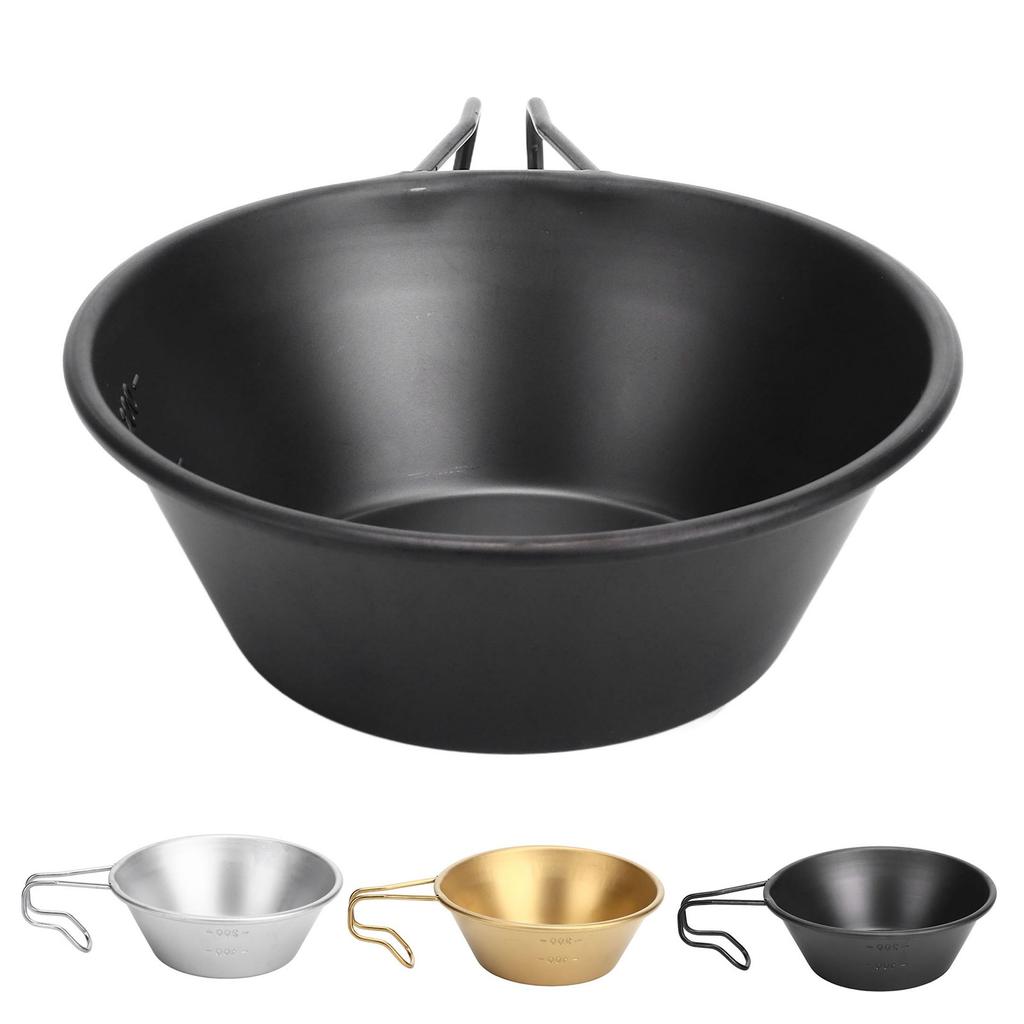 Kempingový hrnek Trekingová miska Hrnek Nerezový s uchem ve tvaru háku pro venkovní cestování piknik