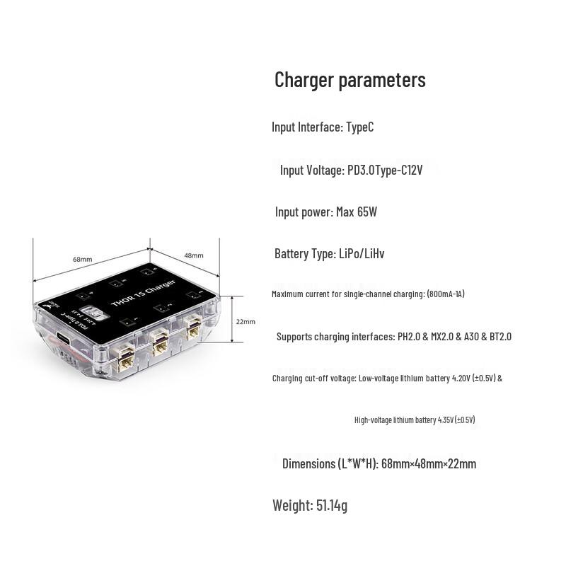 Thor 1S V2 6-Port Drone Battery Charger Kit