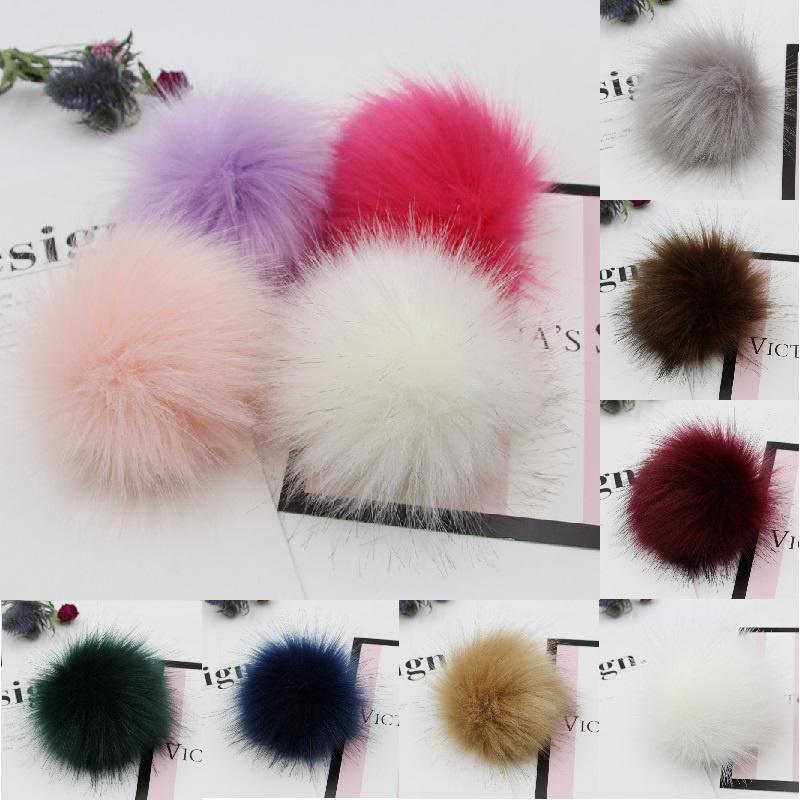 47-tommers Falsk DIY Vaskebjørnspels Pom Poms Ball For Strikking Luer Tilbehør Hatter