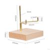 Display Holder Wooden Square Base Storage Rack for Fossils Specimens Agate