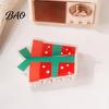 Exquisite Gift for Friends Christmas Hair Claw Clip Women, Acrylic Festive Accessories with Elk Santa Snowflake Durable Clips Patterns, Non