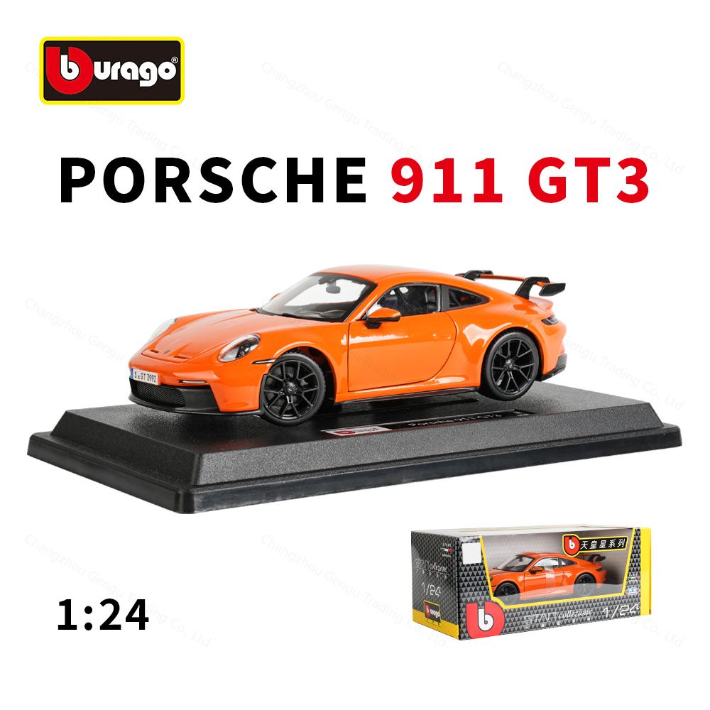 Bburago 1:24 Porsche 911 GT3 Sports Car Static Die Cast Vehicles Collectible Model Car Toys оранжевый