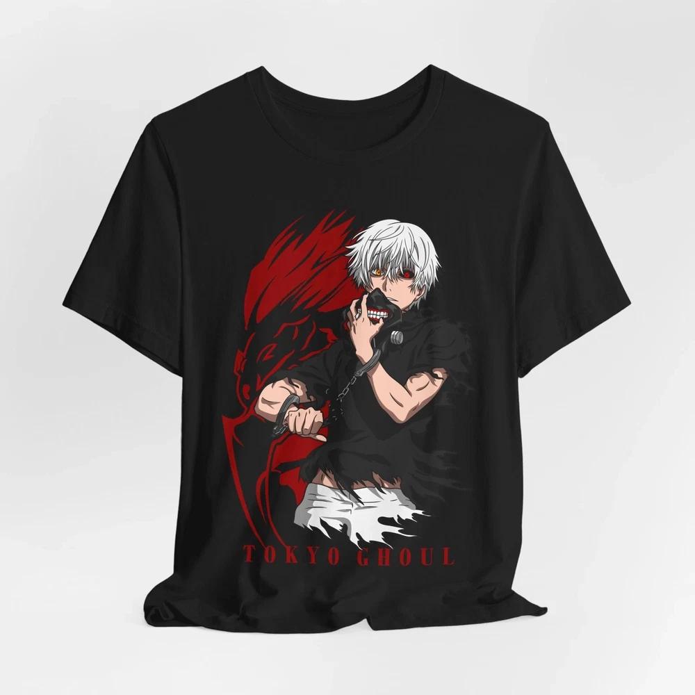 Anime Tokyo Ghoul Black T Shirt Size S 4XL S