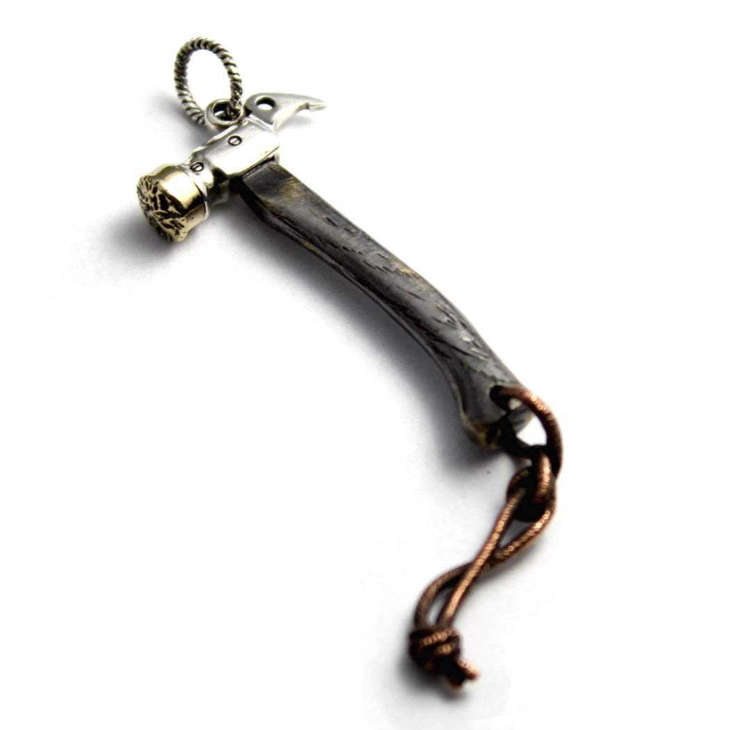 Good Vibrations Hammer Pendant, Sterling Silver 925, for Carpenters and Craftsmen