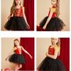 Girls Tutu Dress with Headband Glittering Princess Dress Holiday Clothes Circus Ringmasters Costume for Party