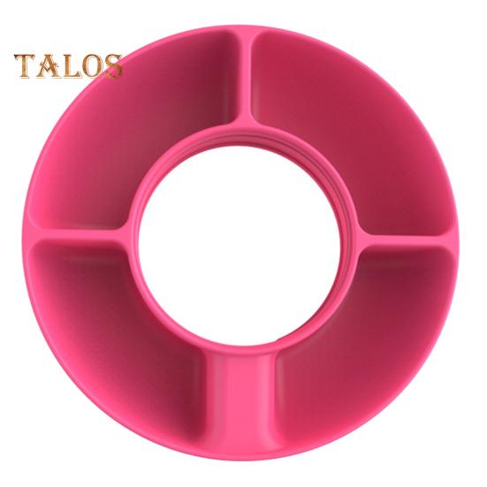 Silikon Becher Snackschale Wiederverwendbarer Snackring für 40 oz Becher mit Griff 4-fach Snackfach Behälter Platte