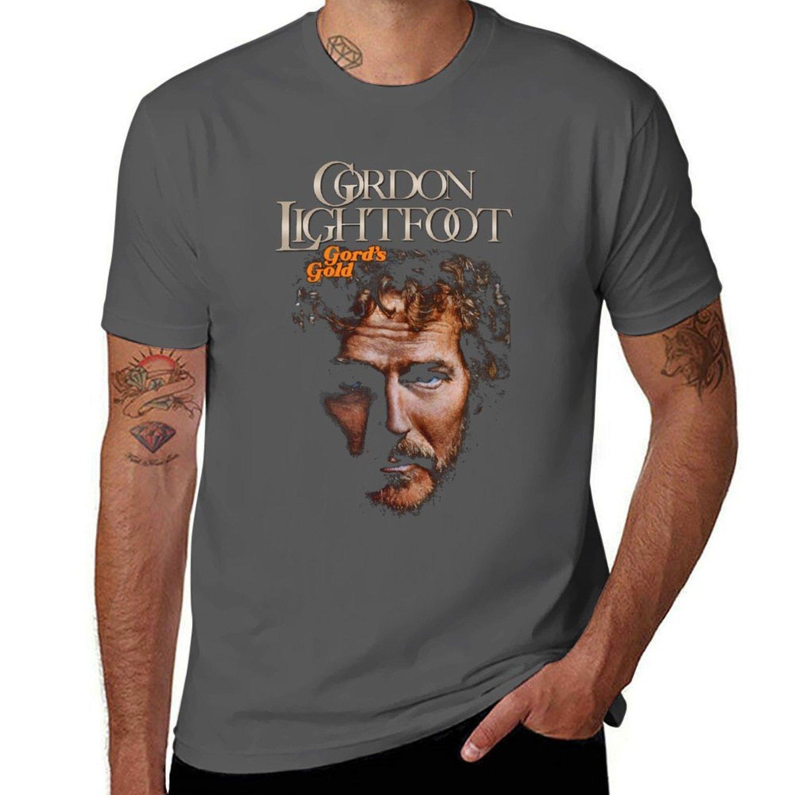 

Canadian singer-songwriter and guitarist - Gordon Lightfoot T-Shirt T-Shirt man t shirt designer t shirts for man cotton T-Shirt 4XL