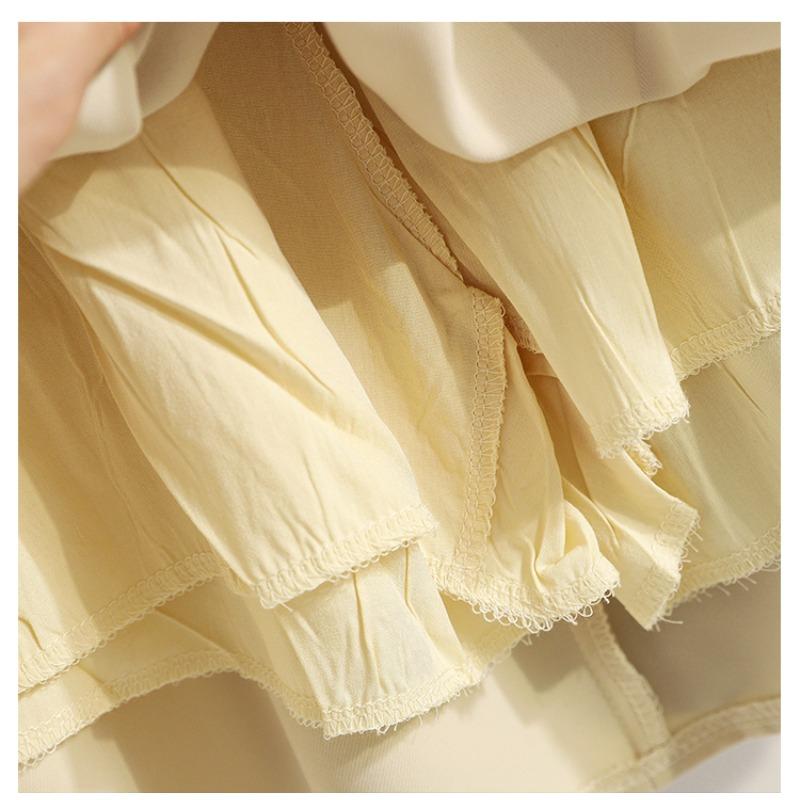 DIMANAF 2026 Summer New Plus Size Women Waist Elastic Shorts Skirts Casual Loose Fashion Lady Bottoms Pleated Skirt