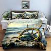 Oceanic ship wheel. Bedding Duvet cover sets Duvet covers Pillowcases gifts (1 * Duvet Cover 2 * Pillowcases, without duvet insert)