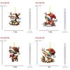 Hanging Christmas Car Accessories Acrylic Material Festive Vehicle Decoration
