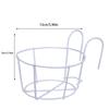 (1 Piece) (White Iron Frame 15cm) Round Balcony Railing Hanging Rack, Garden Iron Frame, Wall Mounted Flower Pot,