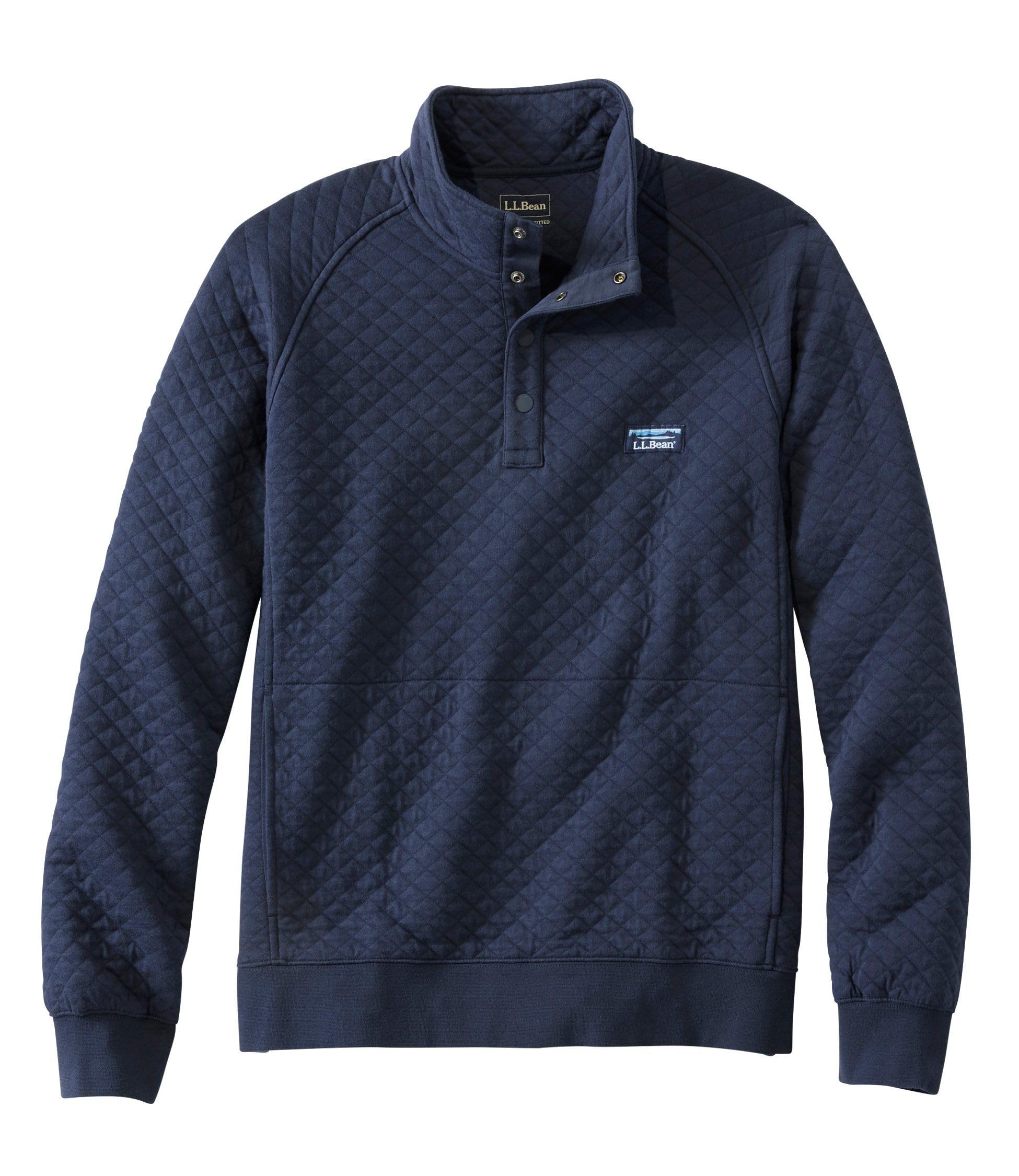 

Quilted Mock Neck US Size Classic Navy 1000027767 L.L.Bean Men s Sweatshirt, Fit, Regular, Small, Blue,