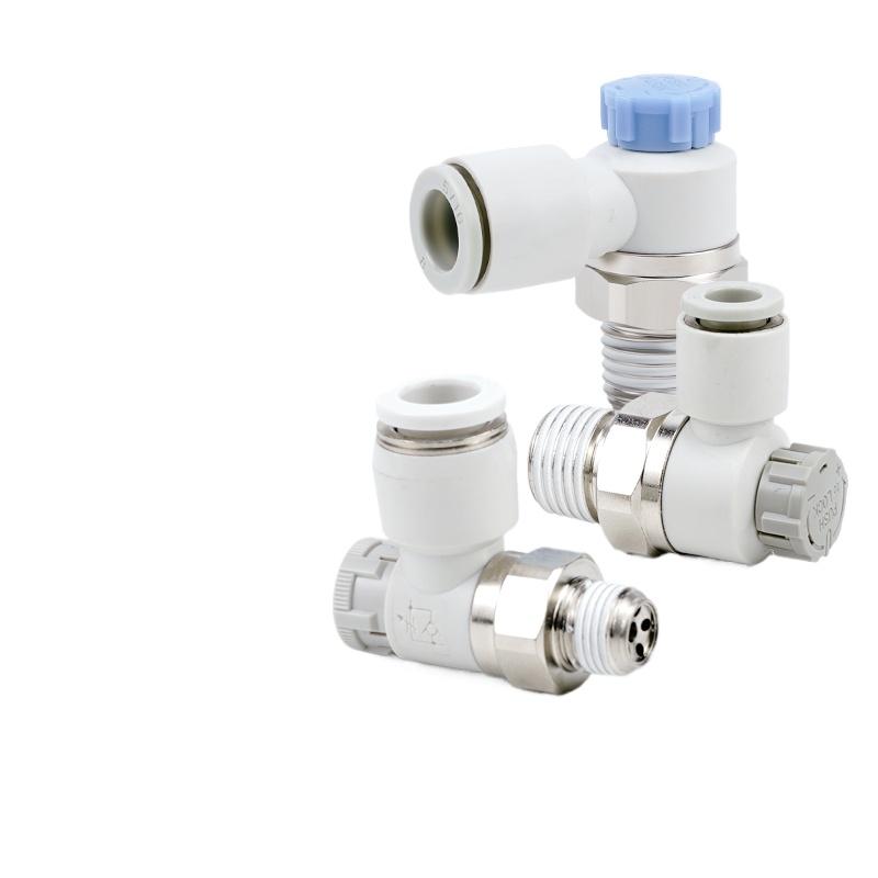 M3 M5 M6 1/8" 1/4" 3/8" 1/2" BSP Male 4-16mm AS1201F AS1211F Flow Speed Control Valve Self-Locking Pnuemaitc Air Hose Fittings