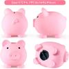 Pink//Blue Piglet Piggy Bank Toy for Kids To Save Safe Money Box Counting Coins No Opening Coin Holder Organizer 14x12x13cm 170g