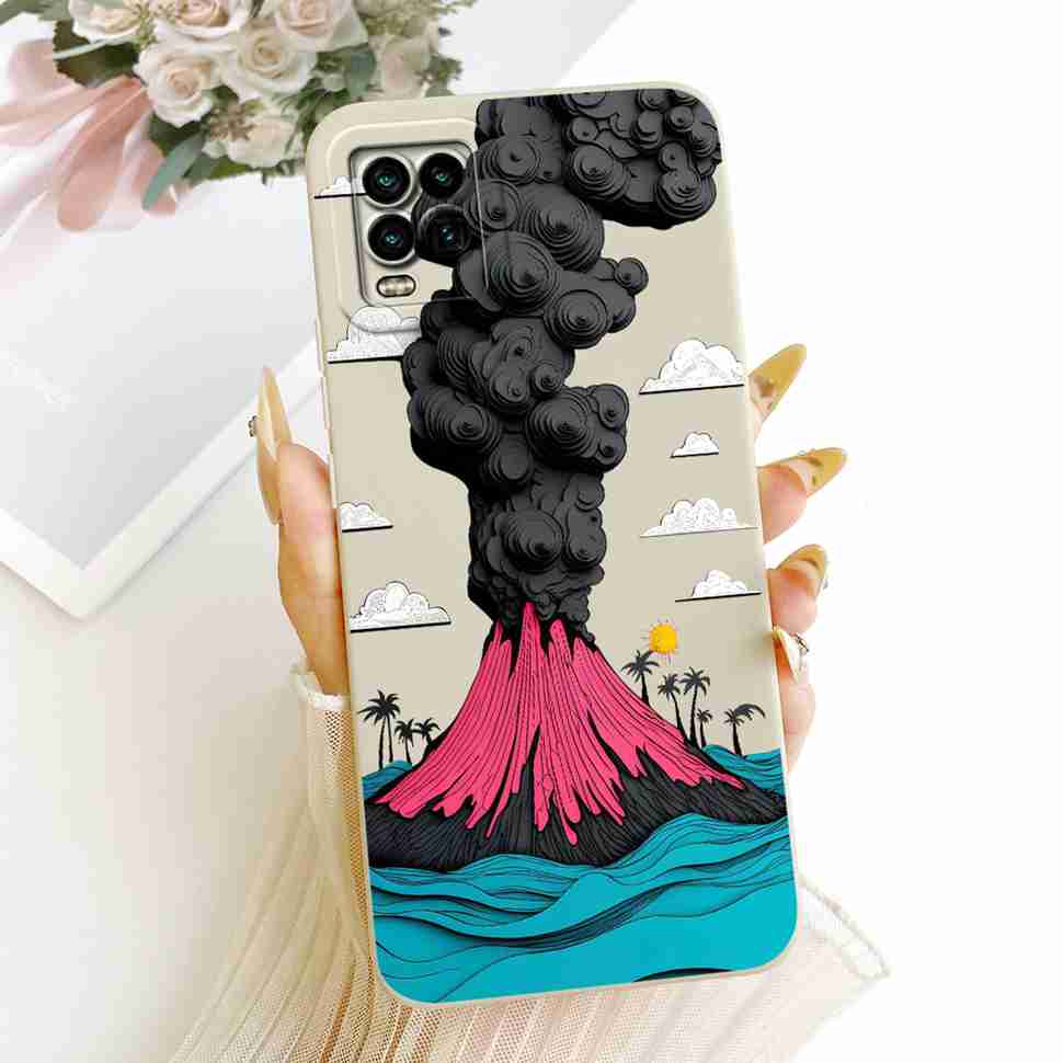 For Xiaomi Mi 10 Lite 5G Case Soft Silicone Retro Print Back Cover For Xiaomi Mi 10Lite M2002J9G M2002J9S Phone Cases