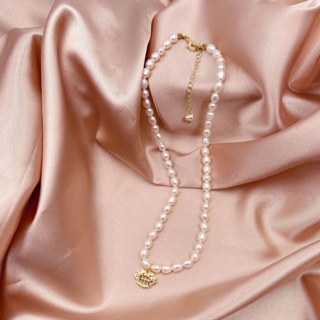 Chinese style auspicious cloud blessing character abacus pendant necklace women's new round square small abacus necklace simple sweater chain