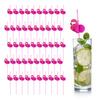 50 to 150pcs/lot Paper Straws For Flamingo Pineapple Drinking Straws Cupcake Hawaiian Decoration Supplies Paper Drinking Straws