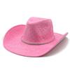 JYL TS DIY Beaded Cowboy Hat Unisex Tibetan Curved Brim Western  Hat