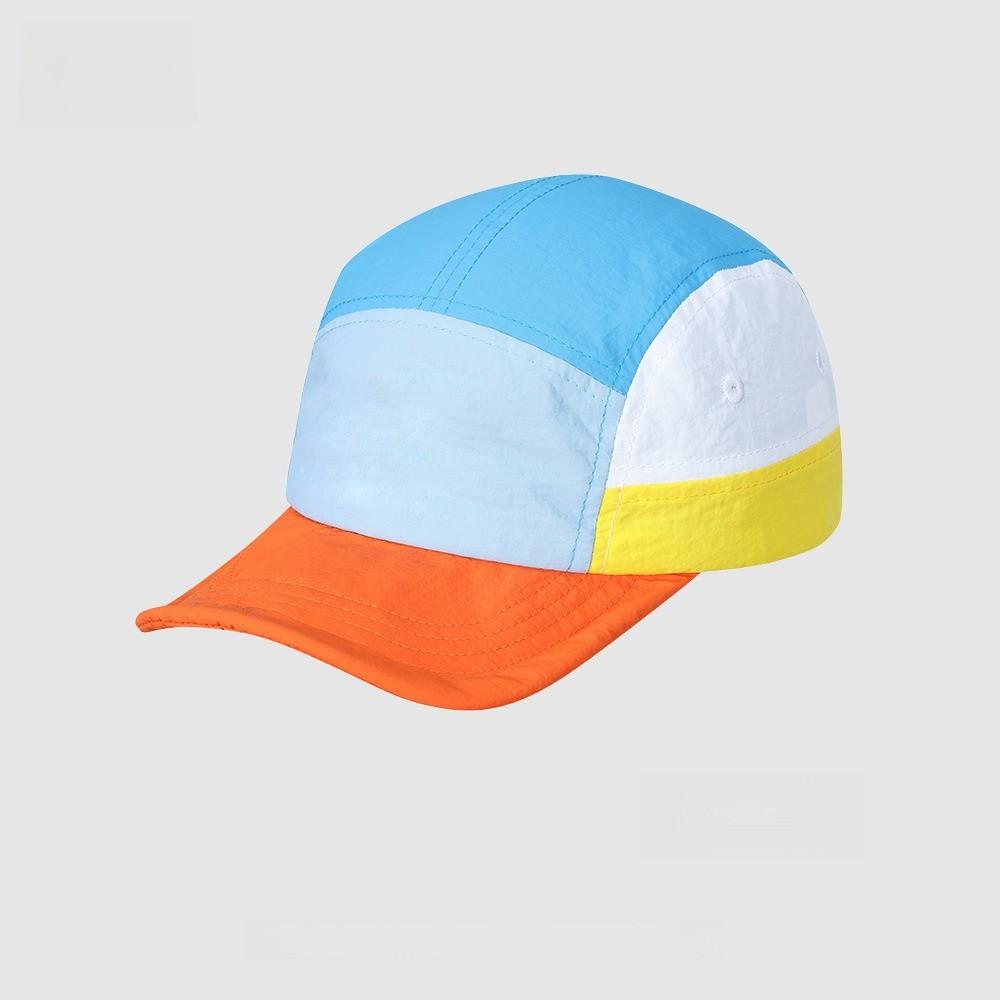 

Baseball Cap Aluminum Wire Brim With Adjustable Strap For Outdoor Sports Sun Protection Blue Orange