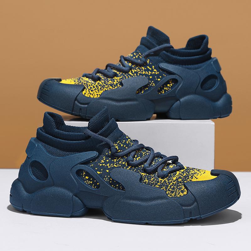 High-top Socks Shoes Octopus Breathable Mesh Men Sneakers Comfortable Thick Sole Running Sports Shoes Trend Walking Footwear