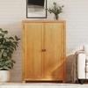 Wardrobe with Storage and Doors Brown Wood Based Material