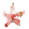 Star Pendant In Chips of Cherry Quartz Beads + Chain