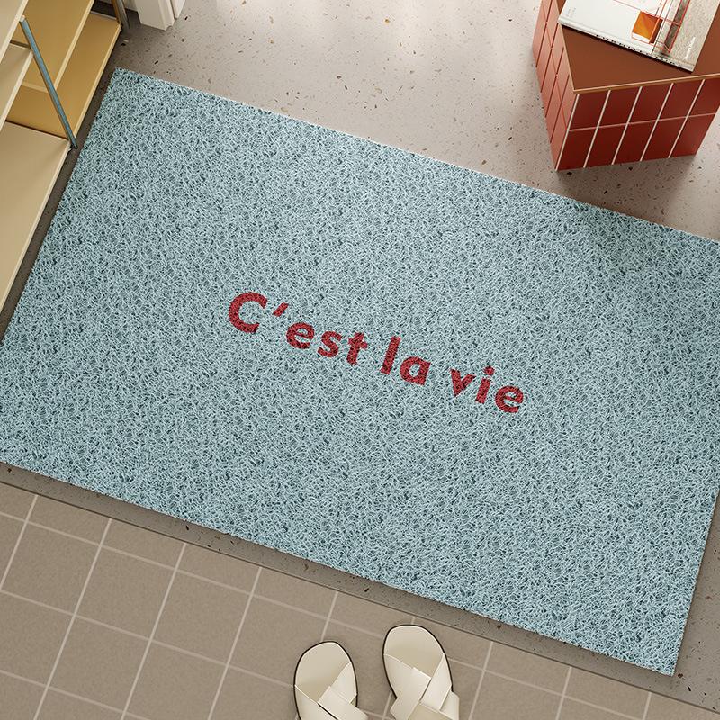 

Korean-style INS silk circle mats, entry door mats, dirt and wear-resistant 40x60cm синий