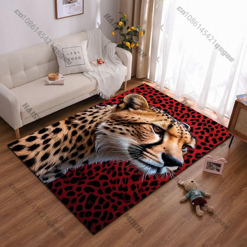 Wild cheetah portrait spotted carpet Yoga living room room decor children s crawling mat doormat area rug games mat 40x60cm