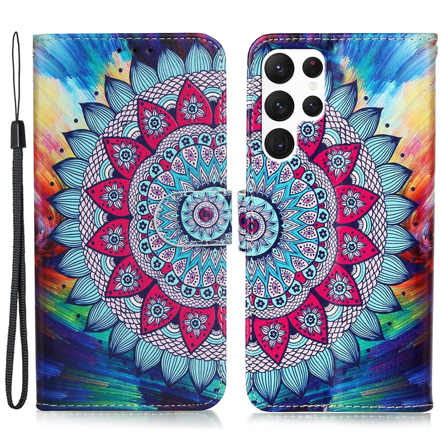 

Чохол для Samsung Galaxy S25 Ultra з візерунком, шкіряний гаманець, чохол для телефону з тримачем для карток I