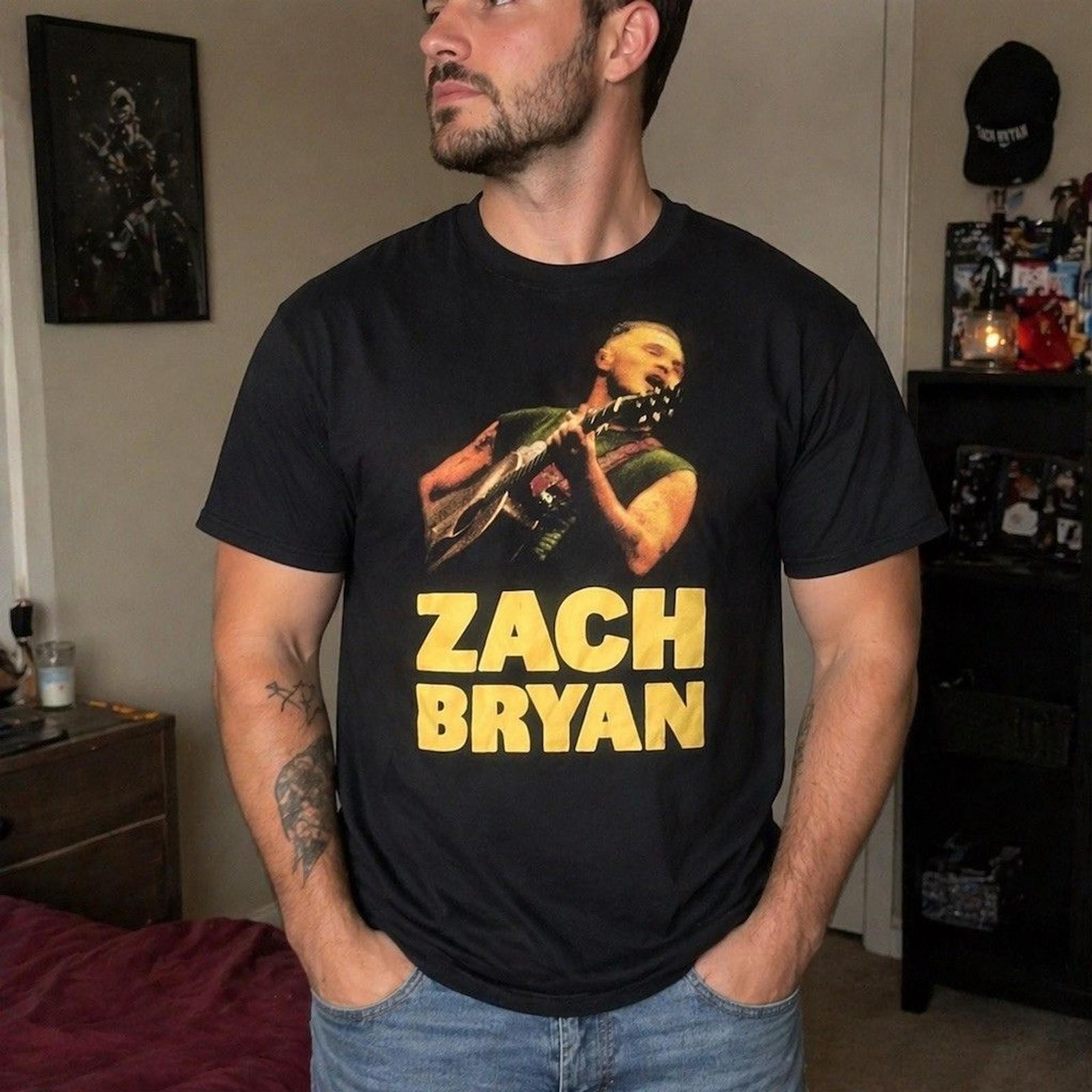 Zach Bryan Quittin Time Tour Graphic T-Shirt Black Unisex XL Double-Sided 3XL