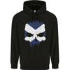 Scotland Skull Scottish Gym Flag Biker Hoodie