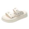 Damen dicke Sohle Einriemen Hausschuhe Sommer Outdoor Große Größen Atmungsaktiv Strand Sandalen Hausschuhe für den täglichen Gebrauch