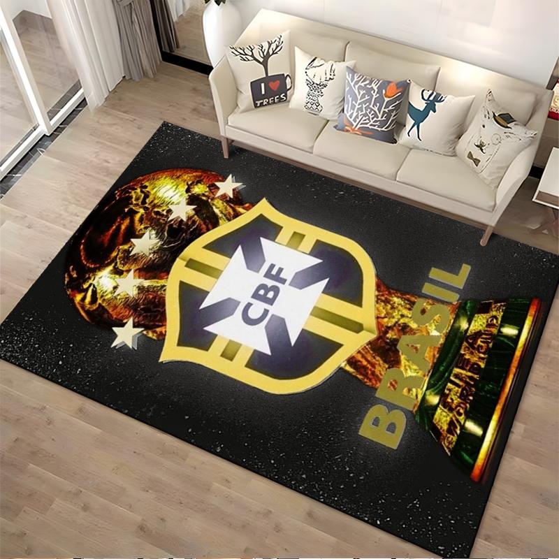 Brazil CBF Logo Designed floor mat, suitable as a non-slip mat for the living room or bedroom sofa