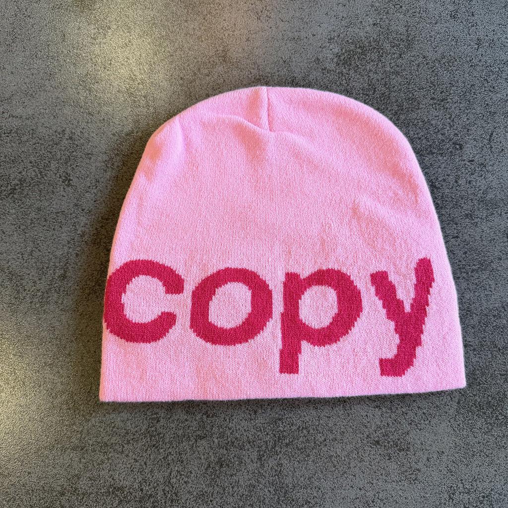 Gestrickte Mütze mit Buchstabenmuster für den Winter, warm, mit Gesichtsform-schmeichelndem Schnitt für Damen und Herren